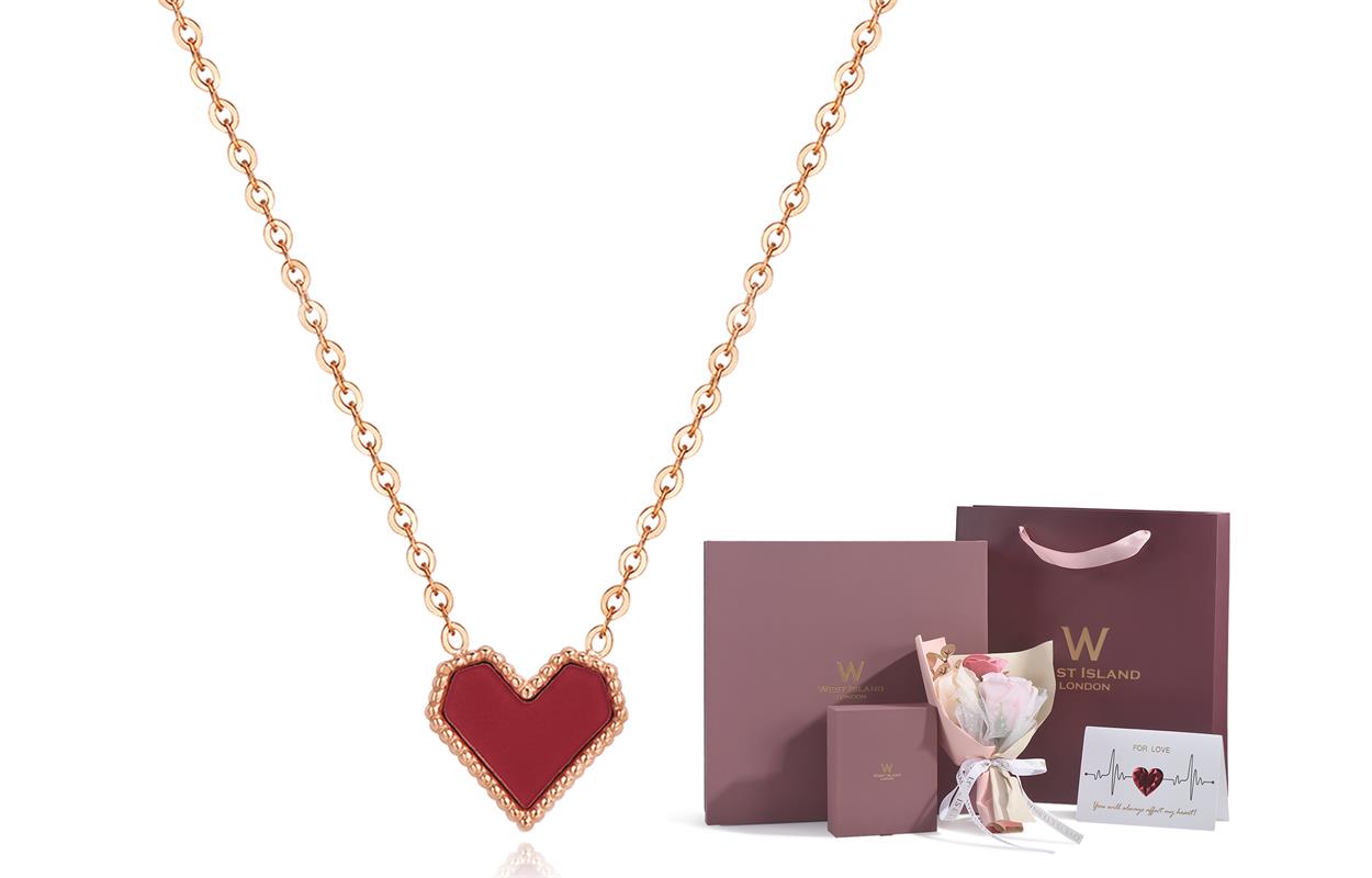 

Высококачественный экологичный титановый стальной ошейник-цепочка для женщин West Island, Love Confession Box