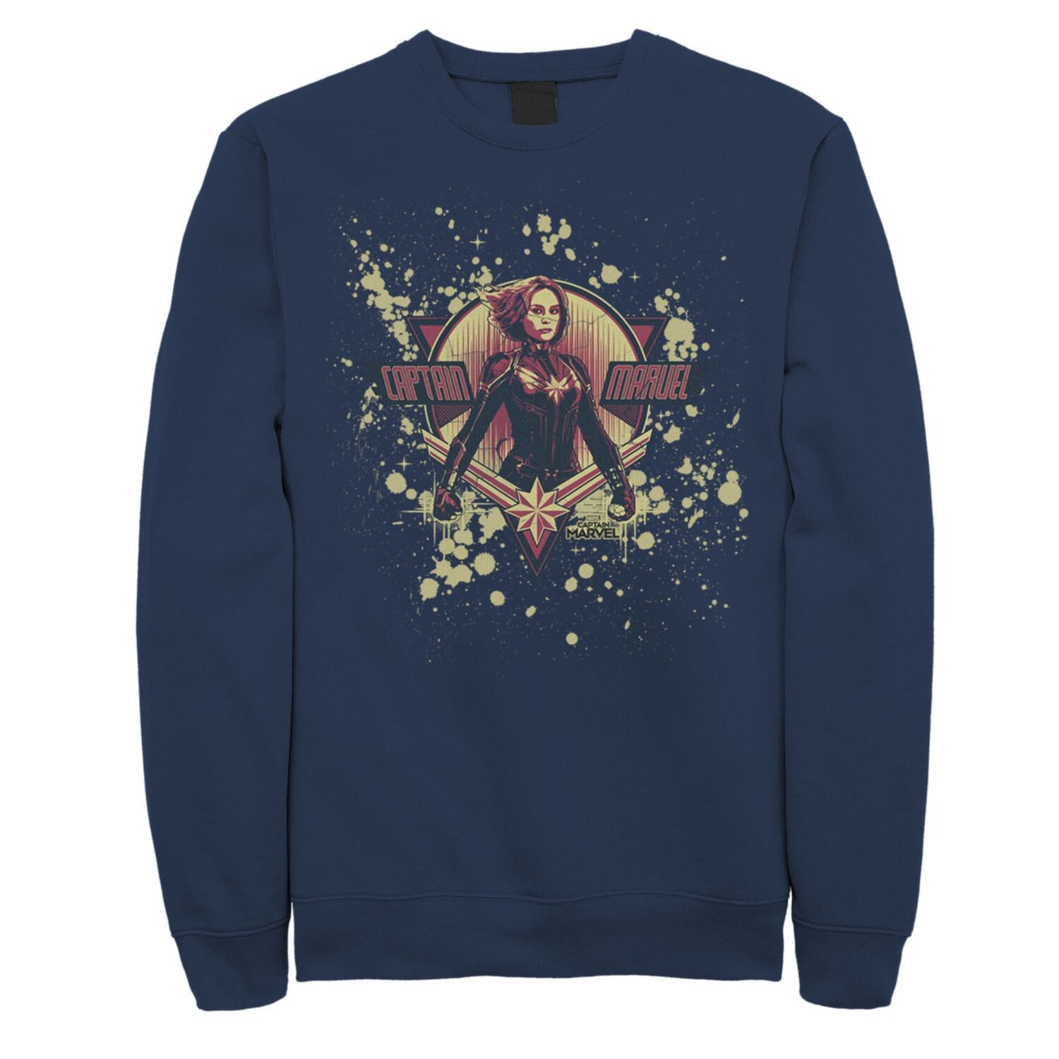 

Мужской флисовый флис с логотипом Captain Cracked Paint Splatter Marvel