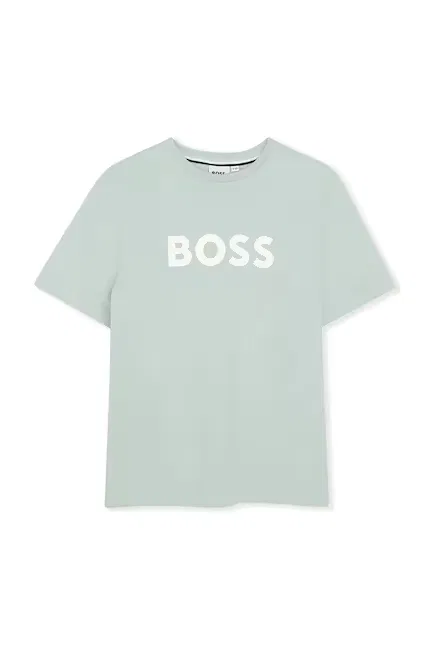 Футболка с принтом BOSS, бирюзовый