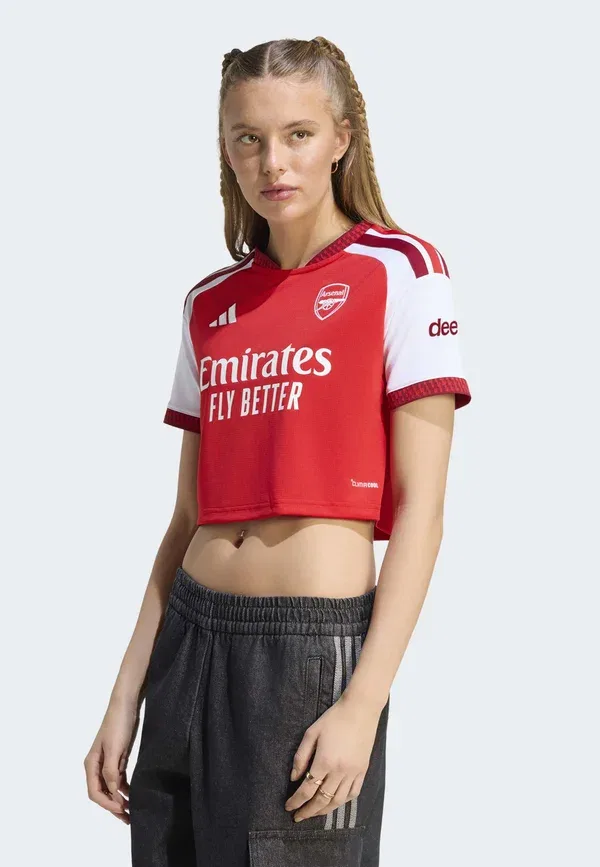 Футболка Arsenal FC 26/27 Home Cropped Club Wear Adidas Performance, ярко-алый