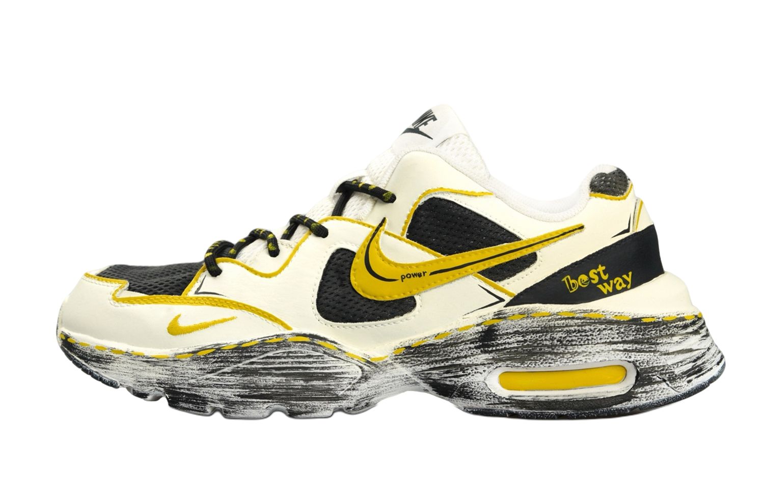 

Nike Кроссовки для бега Air Max Fusion Abrasion Resistant Low top женские Yellow Black