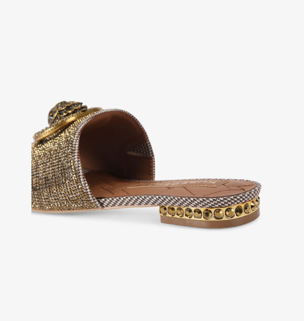 Плетеные сандалии Chelsea, украшенные стразами Kurt Geiger London, бежевый — фото 3