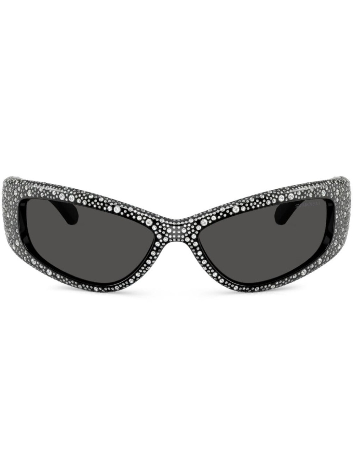 

Прямоугольные солнцезащитные очки, украшенные кристаллами Swarovski, черный