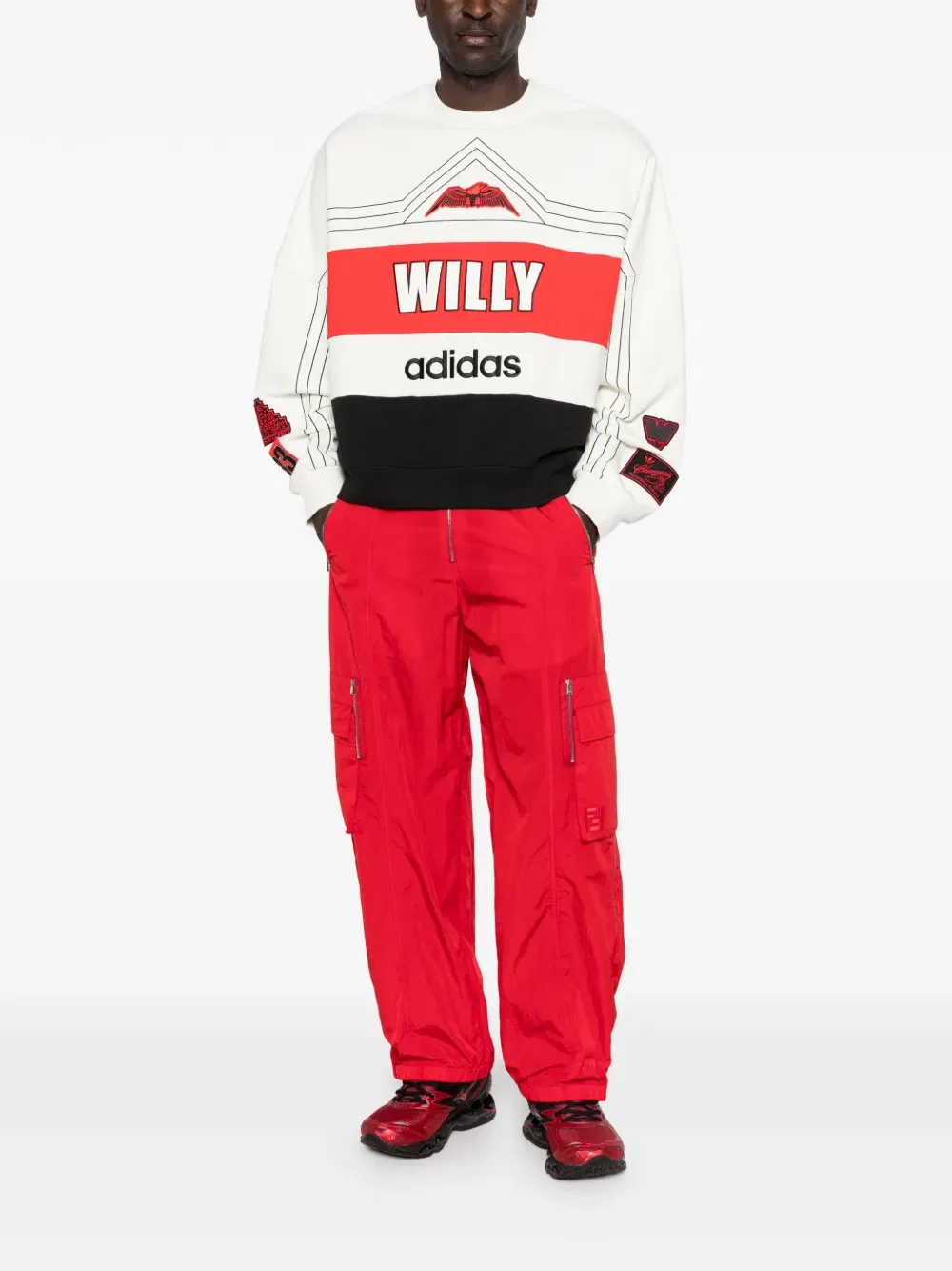 Толстовка BBall из коллаборации с Willy Chavarria Adidas, белый — фото 2