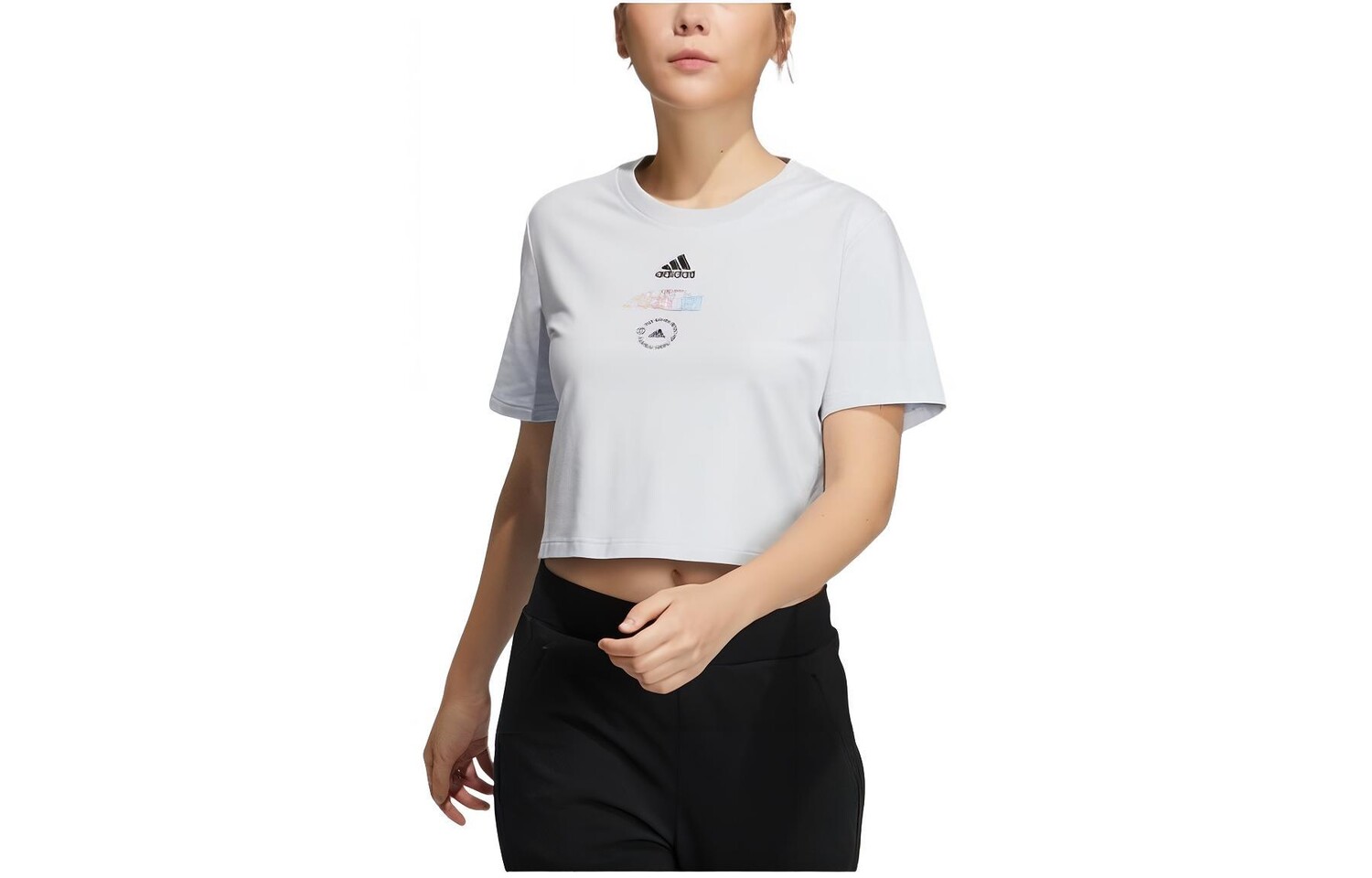 

Футболка женская синяя/серая Adidas