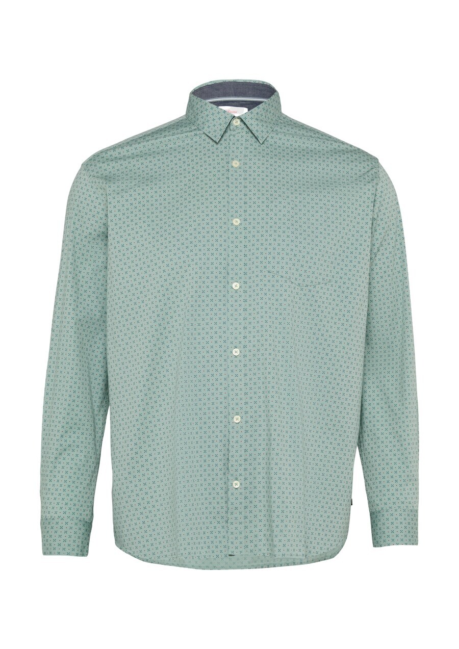 

Повседневная рубашка s.Oliver Comfort fit Button Up Shirt, светло-синий