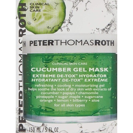 Peter Thomas Roth Огуречная гелевая маска Extreme De-Tox Hydrator охлаждающая и увлажняющая маска для лица 150 мл — фото 2