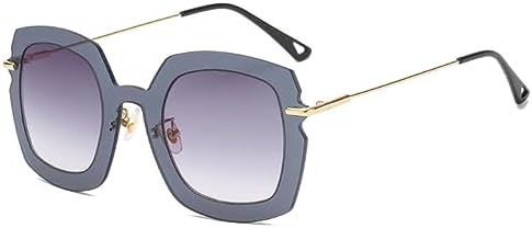 

Женские очки для фотосессий, подиумных показов, крупная оправа, женские солнцезащитные очки большого размера, летние очки-щитки, защита от ультрафиолета UV400 MTZJH, C1 Gray Gray