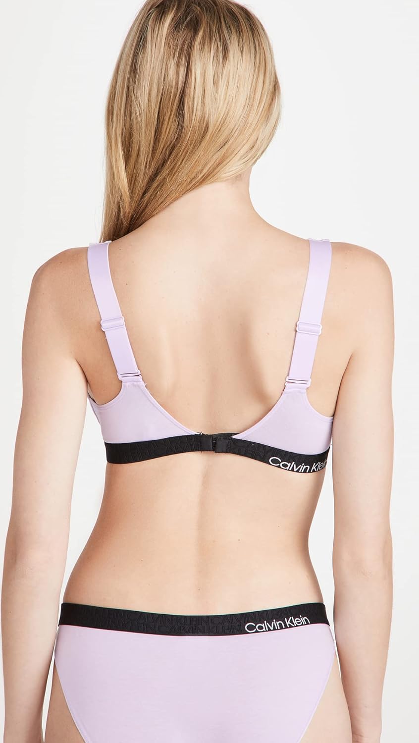 Calvin Klein Womens Reconsidered Comfort Unlined Triangle BraletteBra, Ambiant Lavendar — фото 3