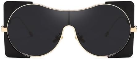 

Модные солнцезащитные очки для женщин, солнцезащитные очки для мужчин, большие солнцезащитные очки для женщин, ретро-очки с защитой от УФ-излучения UV400 MTZJH, Black-black