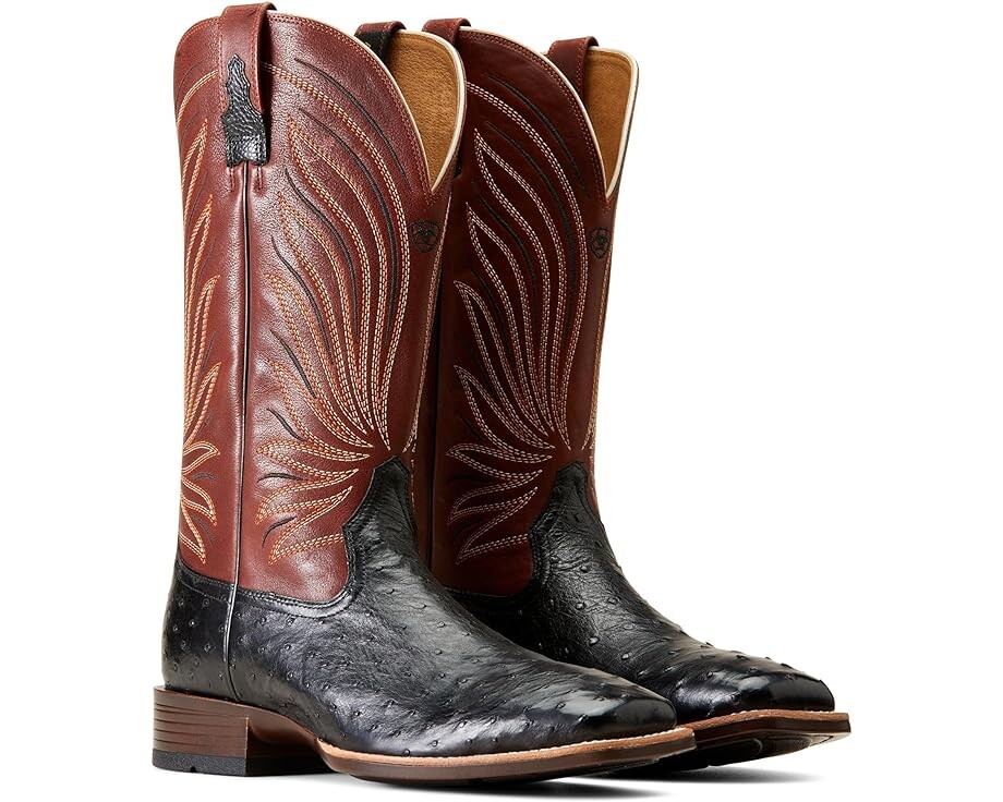 

Ботинки Ariat Brandin' Ultra Western, цвет Jet Black Full Quill Ostritch