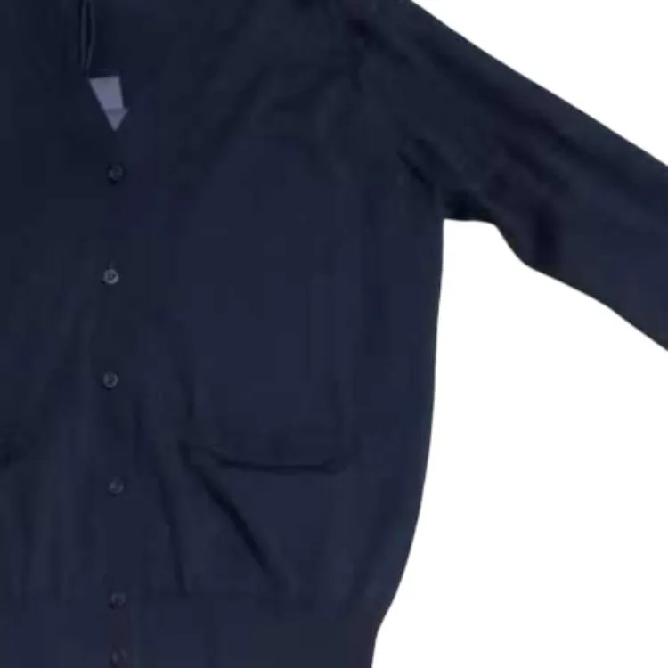 PRADA Свитер женский Navy Blue V-образный вырез умеренный кардиган — фото 4