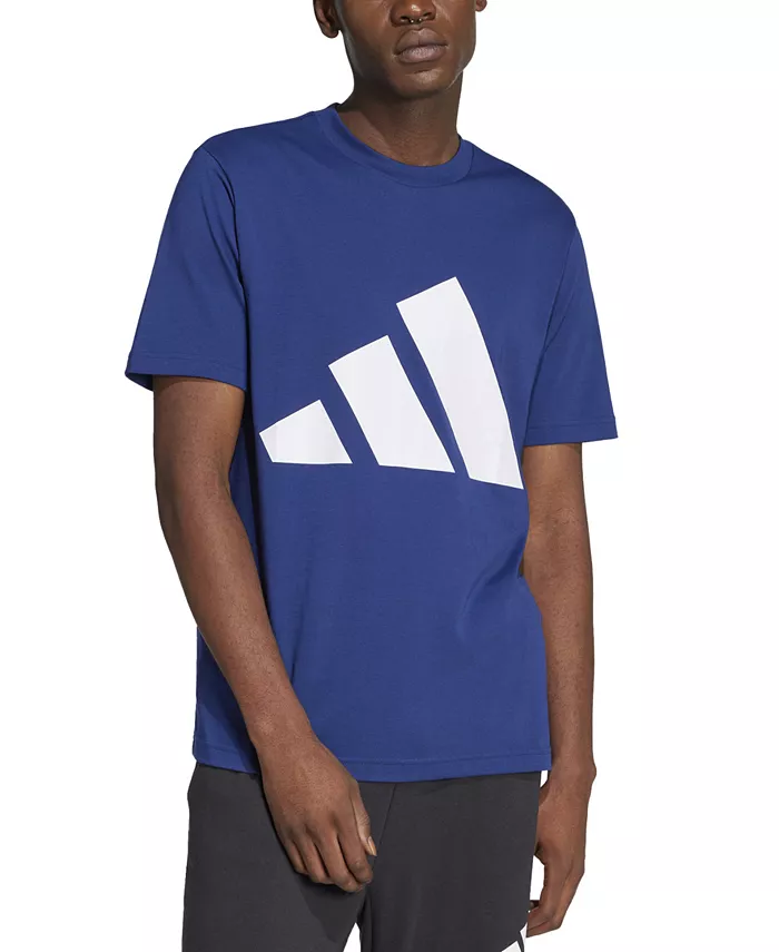 

Мужская хлопковая футболка с графическим принтом 3 Bar Logo adidas, синий