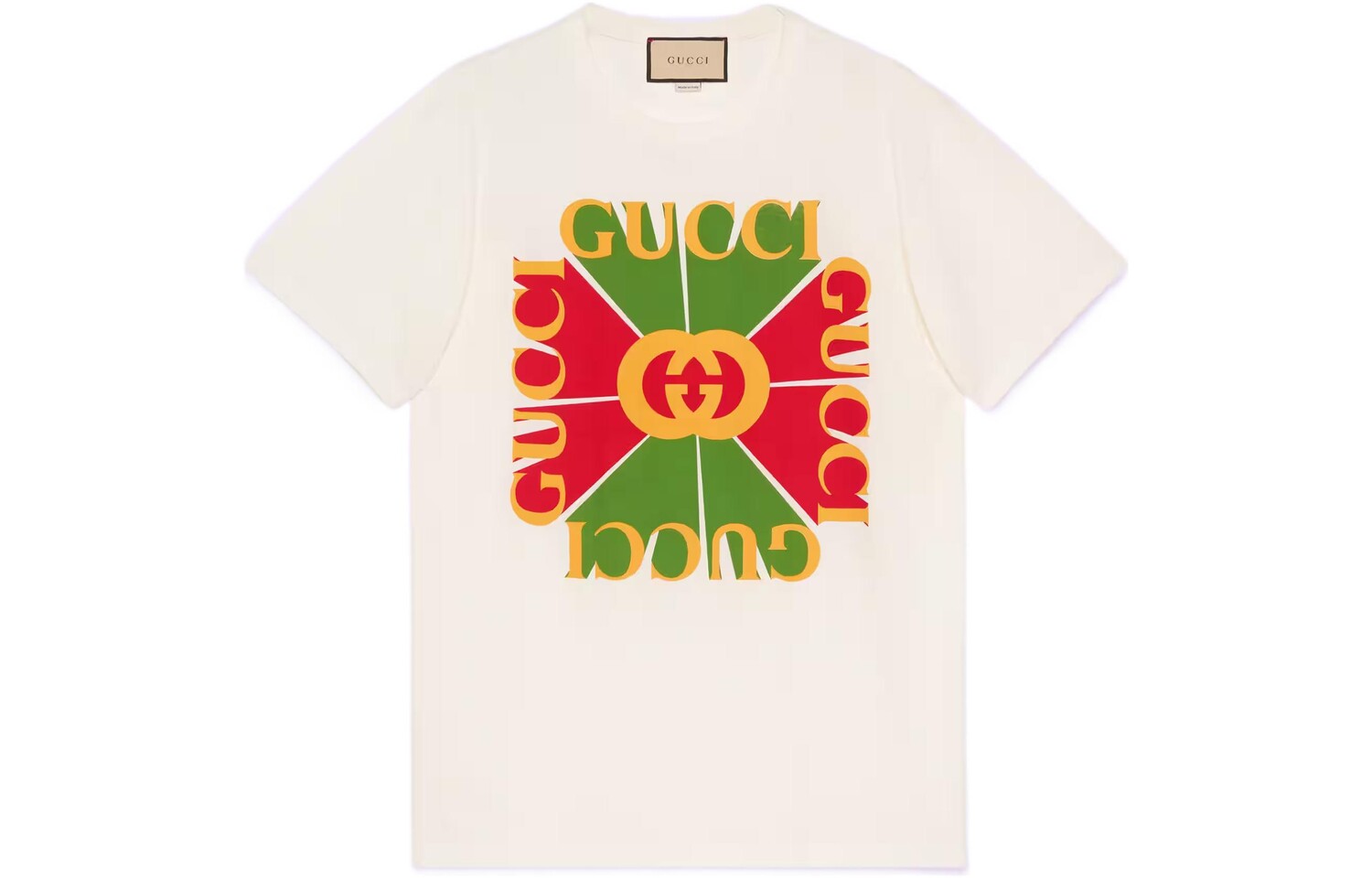 

Футболка женская Gucci Vintage Logo-appliqué, бежевый