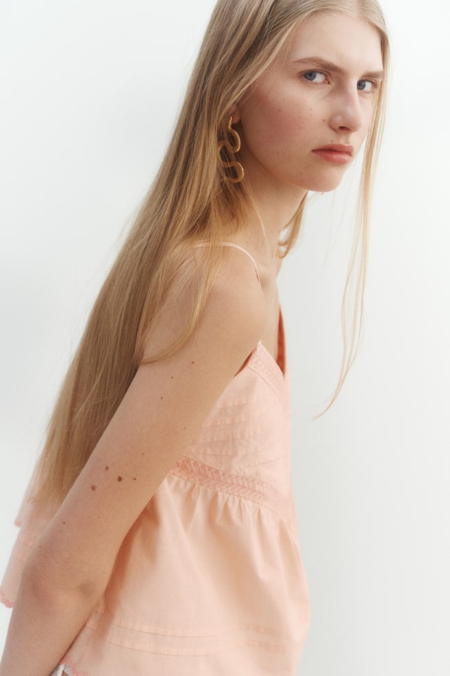 

Майка с кантом H&M, розовый