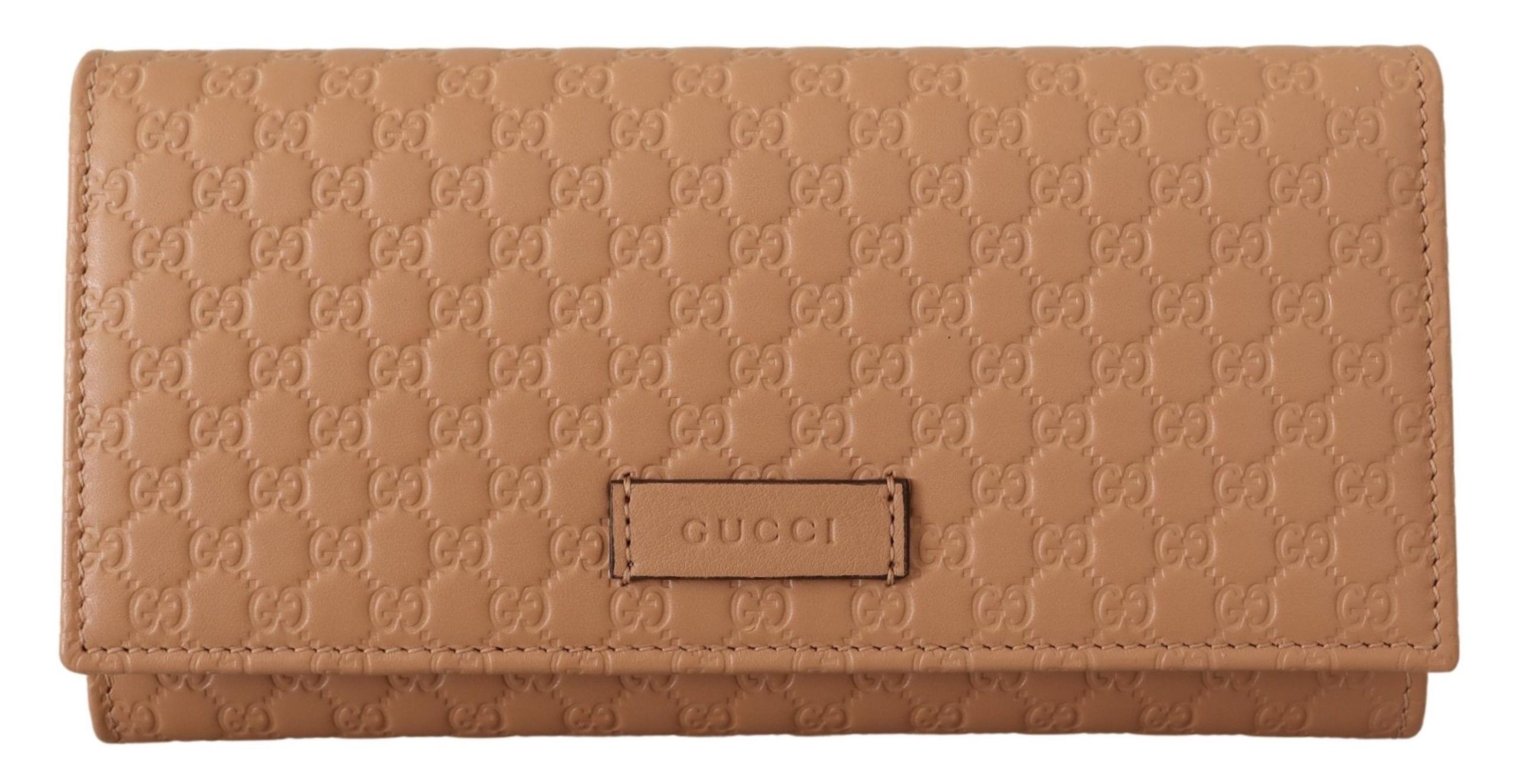 

Элегантный кожаный кошелек с застежкой-кнопкой Gucci, коричневый