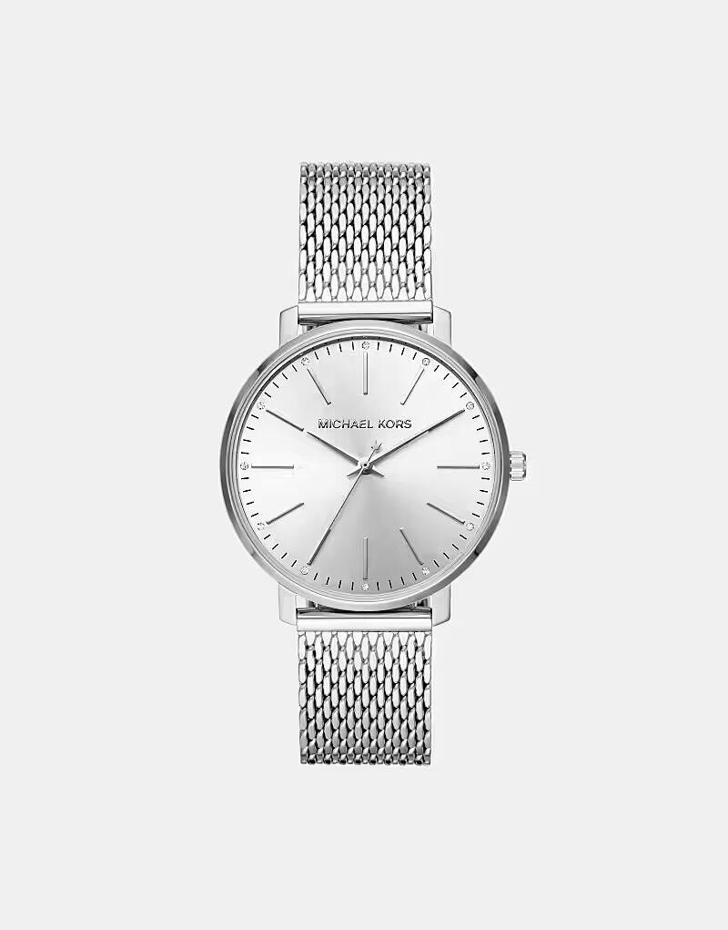 

Женские стальные часы Michael Kors Pyper с тремя стрелками — СЕРЕБРЯНЫЕ