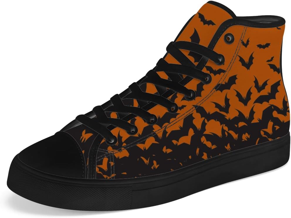 

Кеды Chebing Bat высокие на шнуровке для женщин и мужчин, повседневные кроссовки на высокой подошве, оранжевый