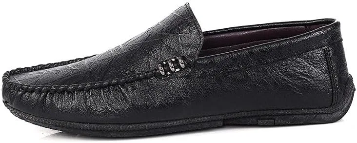 Лоферы кожаные искусственные мужские, Slip On, черный UOPYNE — фото 3