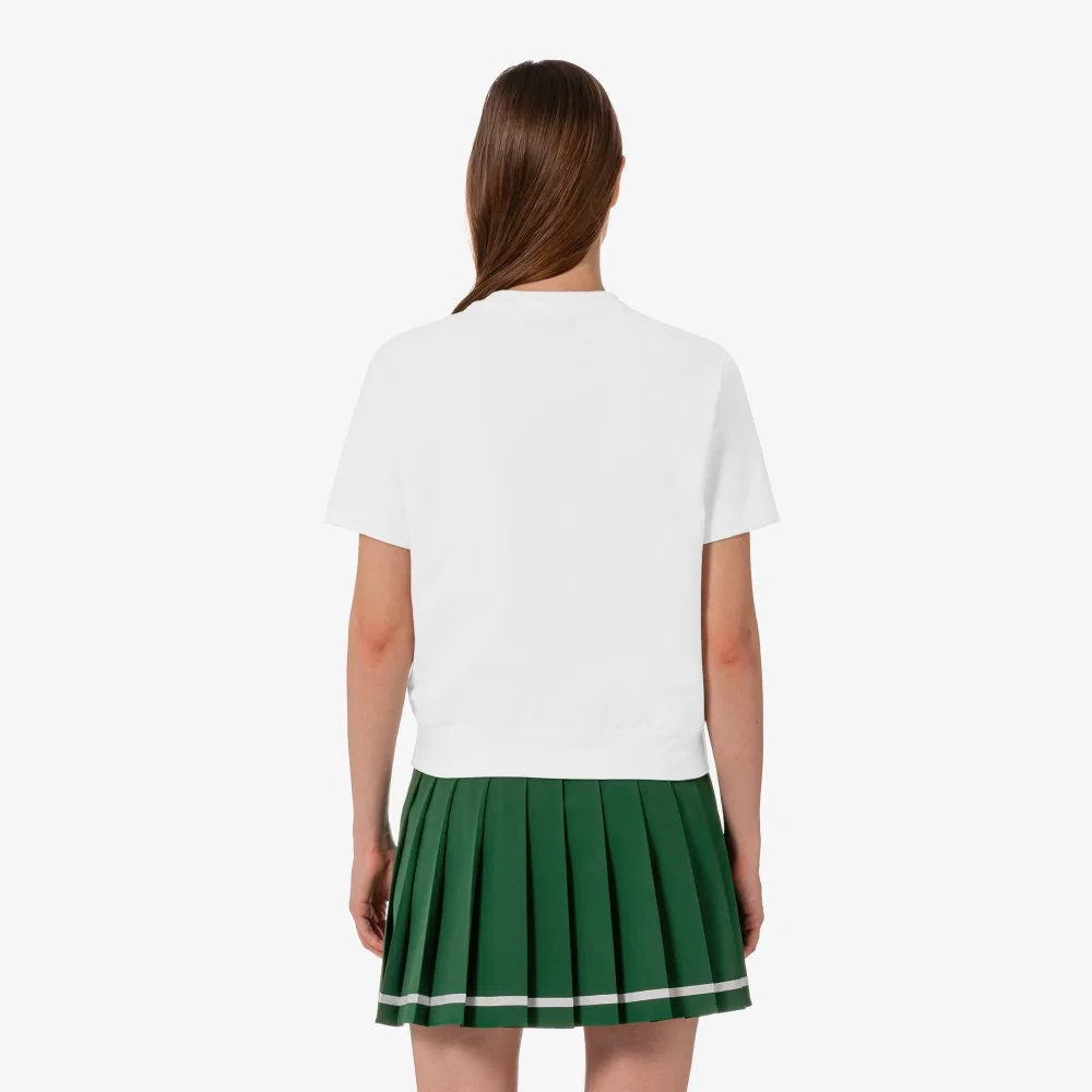 Футболка Lacoste с кружевом, молочно-белая — фото 3