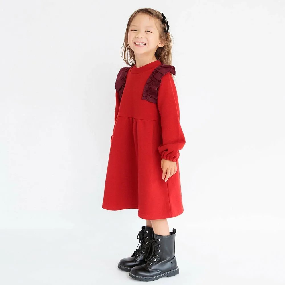 Платье с оборками на флисовой подкладке Branshes, Red