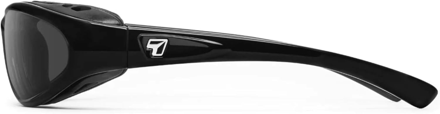 

7 солнцезащитных очков EYE BORA с ветрозащитной подкладкой и мягкой вставкой для использования на открытом воздухе, 100% защита от UVA + UVB излучения 7 EYE, Glossy Black Frame-polarized Gray Lenses