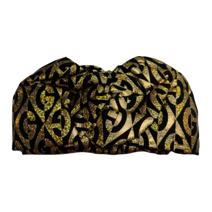 Ободок для волос GUCCI Cotton Yellow/Black — фото 3