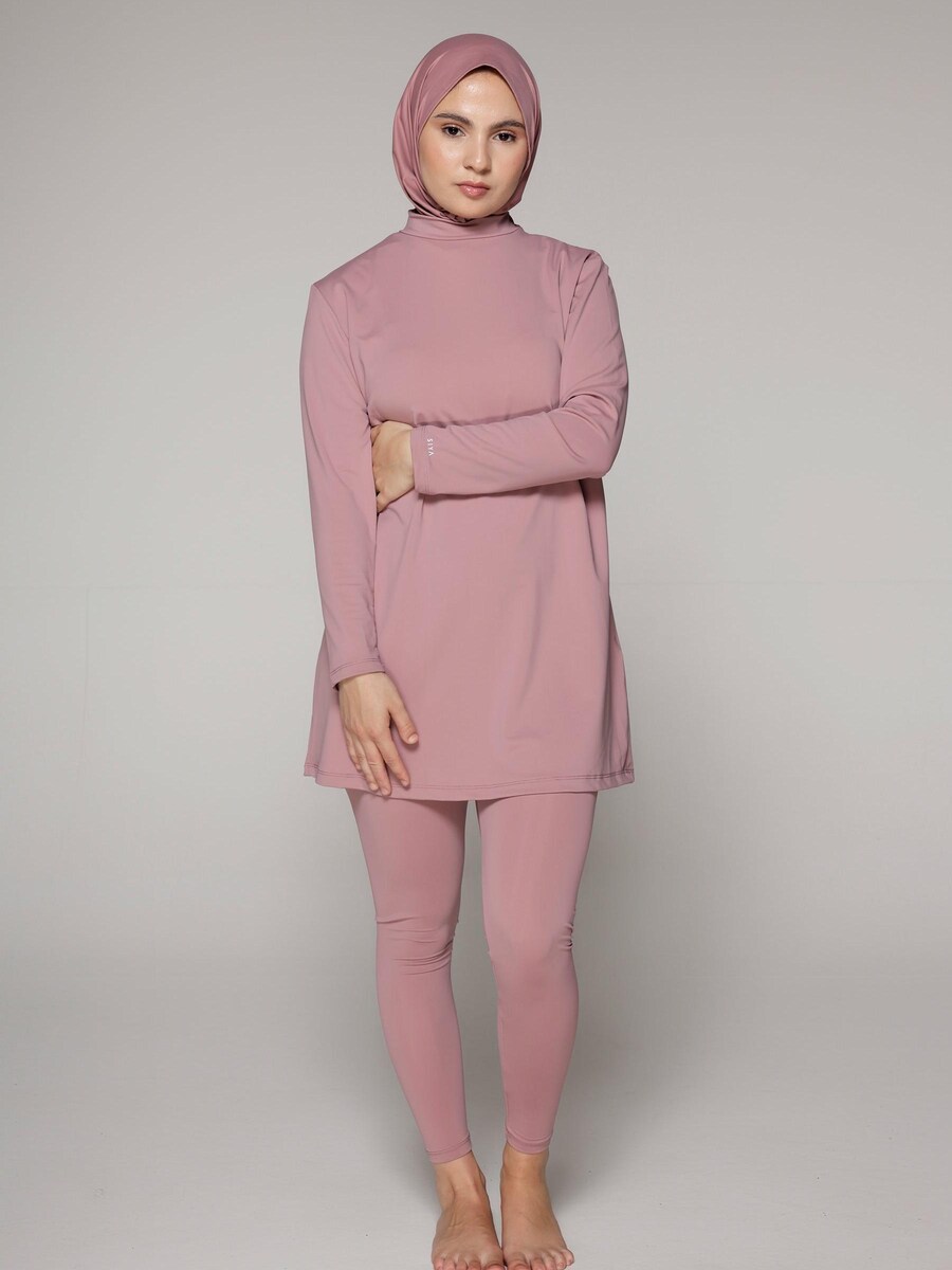 

Купальник с высоким воротом SIYA Swimwear South – Covered - Burkini/Modest, пастельный розовый