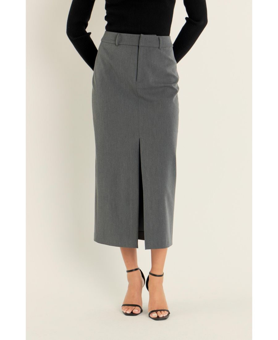 

Женская макси-юбка с разрезом спереди endless rose, Grey