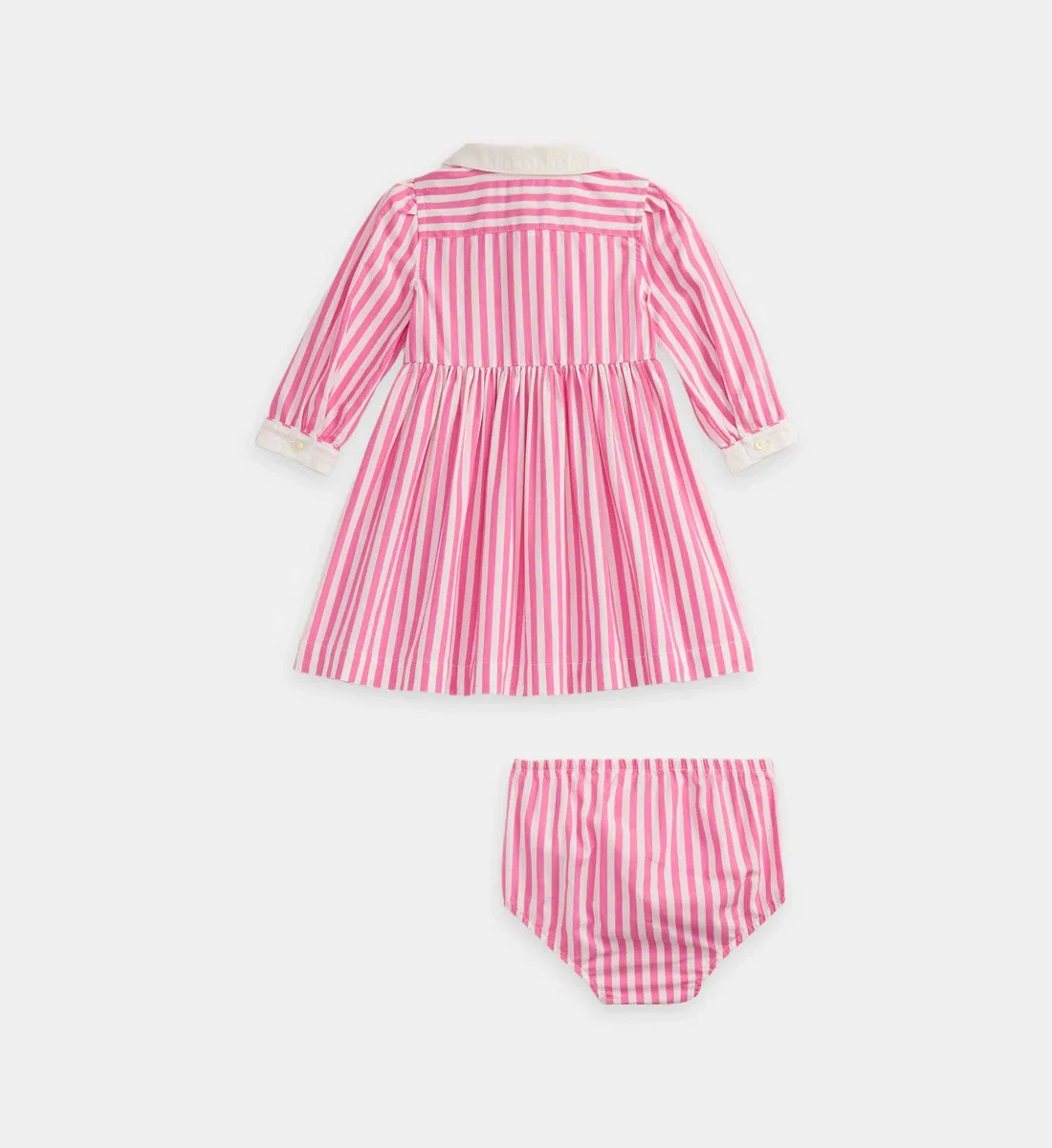 Платье в полоску из хлопка Polo Ralph Lauren, розовый — фото 2