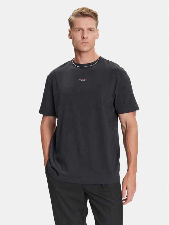 

Футболка relaxed fit Split Logo 50544185 Hugo, чёрный