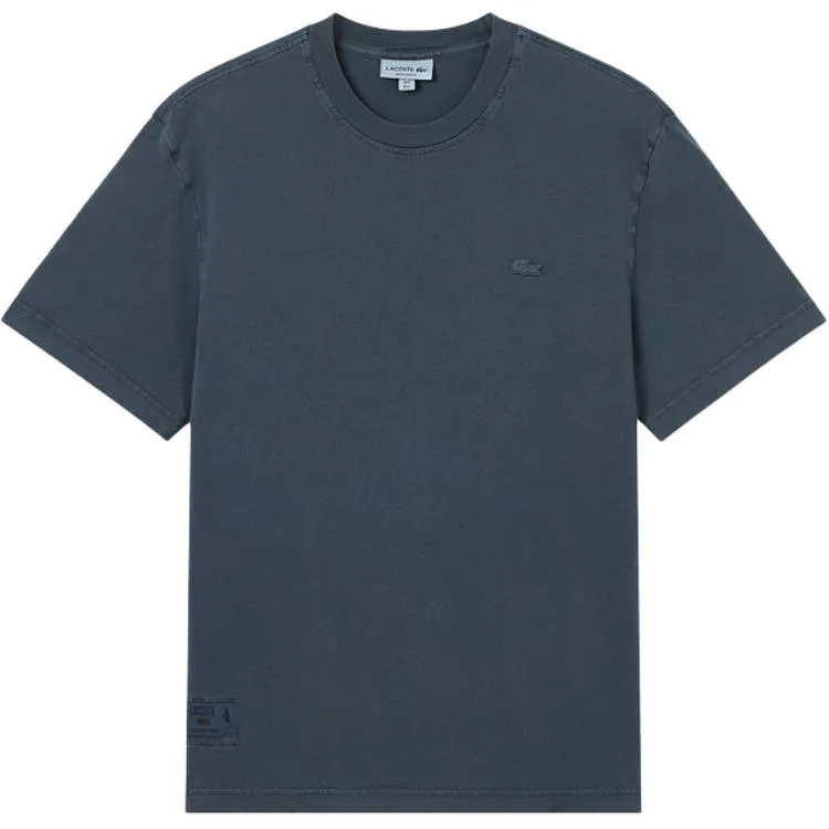 Футболка унисекс LACOSTE, классический стиль, красно-коричневый — фото 3