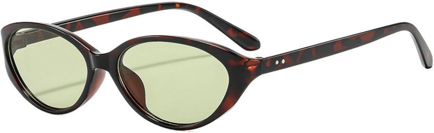 

Модные овальные солнцезащитные очки COTIA для женщин и мужчин, модель «кошачий глаз», маленькие, симпатичные, в стиле хип-хоп 90-х. Солнцезащитные очки с индивидуальным дизайном, Green