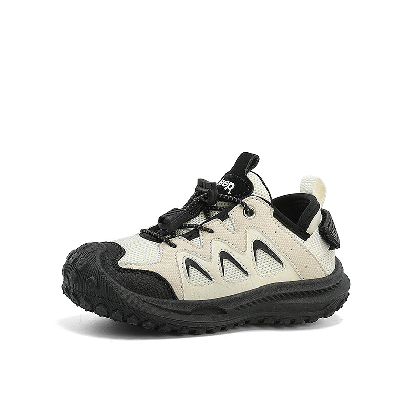 Детские кроссовки Kids Low-top Black Jeep, слоновая кость/черный — фото 3