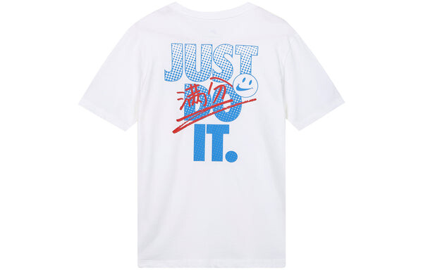 Футболка Men's Nike As Nsw Gaokao Ss Tee Athleisure Casual Sports Alphabet Round Neck Short Sleeve White T-Shirt, мультиколор — фото 2