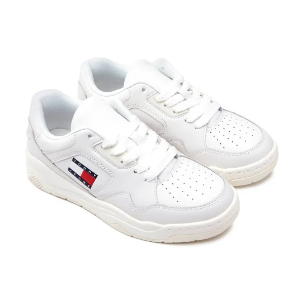 Новые баскетбольные кроссовки из кожи. Tommy Hilfiger, белый — фото 2