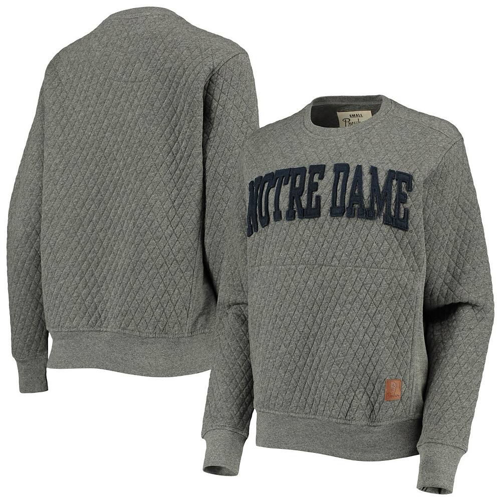 

Женский стеганый пуловер Pressbox Heather Charcoal Notre Dame Fighting Irish Moose, цвет Ntd Grey