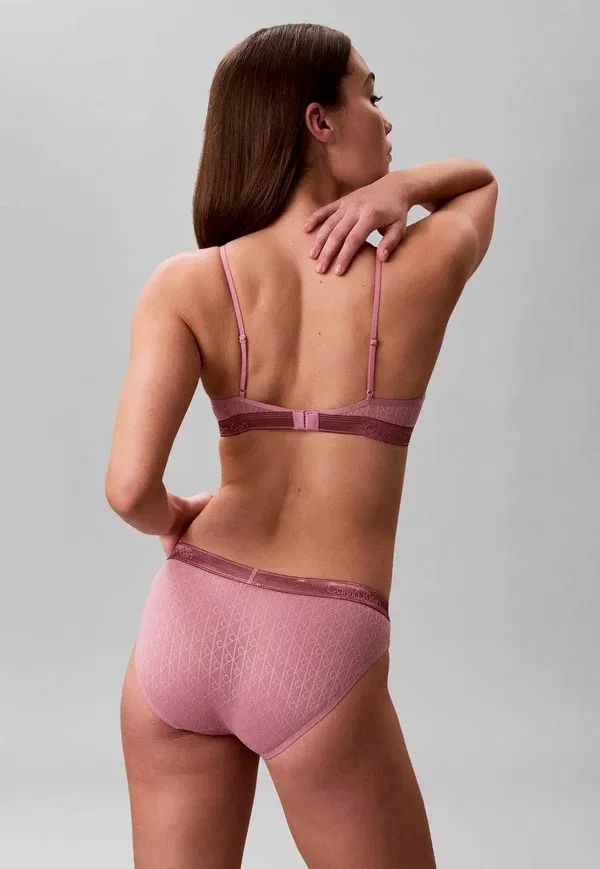 Бюстгальтер-бюстье без подкладки Calvin Klein, нежно-сиреневый — фото 3