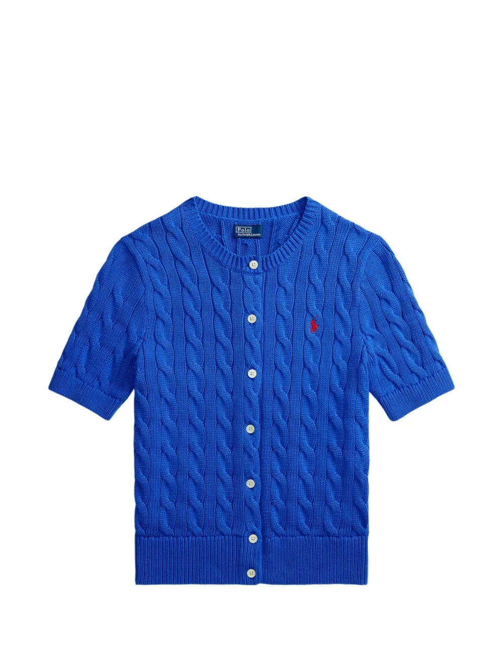 Кардиган Polo крупной вязки с вышивкой пони Polo Ralph Lauren, синий