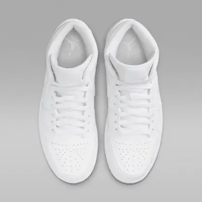 Кроссовки Jordan Air 1 Mid Shoes, цвет White/White/White — фото 4
