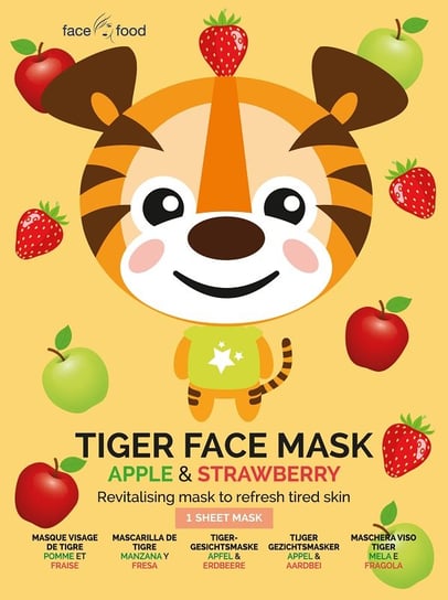 

7th Heaven, Tiger Face Mask восстанавливающая тканевая маска «Яблоко и клубника» 1 шт.