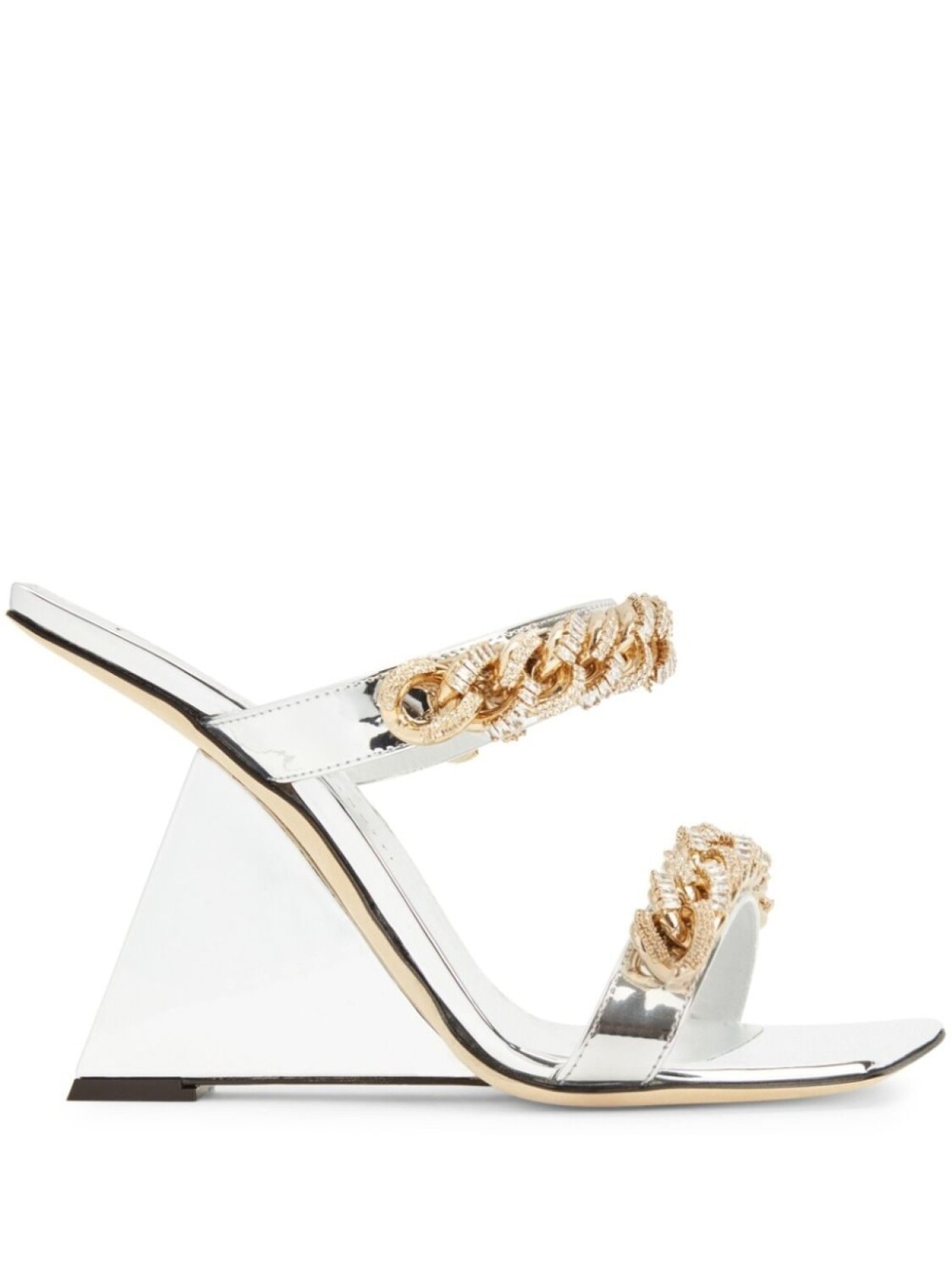 

Giuseppe Zanotti босоножки Berenicee Chain 105, серебристый