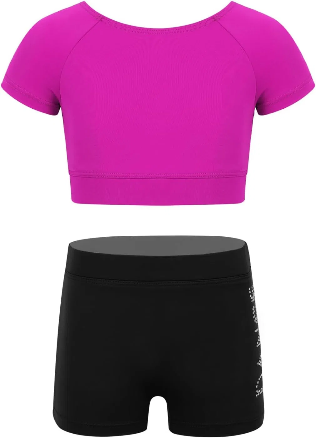 Детский спортивный костюм XUNZOO, топ и шорты, Rose Red