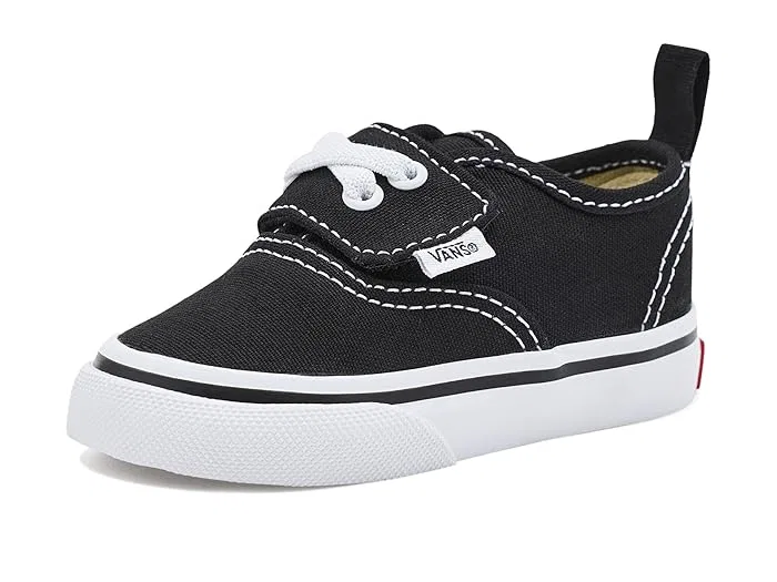 Кроссовки на эластичных шнурках Authentic Elastic V Vans Kids, Black — фото 2