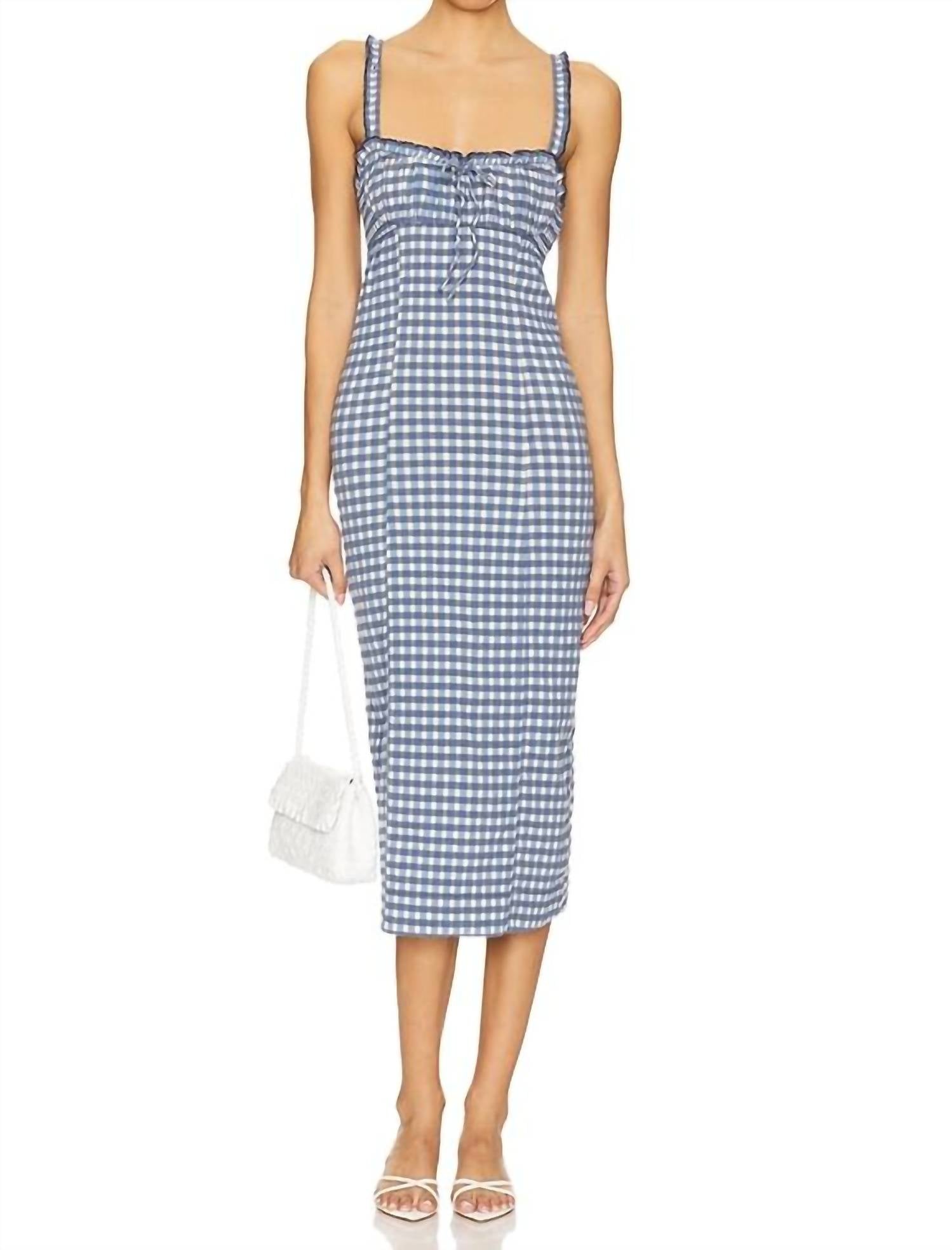 

Люсинда Миди платье в индиго комбинации Free People