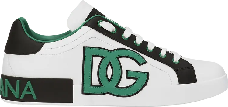 

Кроссовки Dolce & Gabbana Portofino 'White Green Black', белый