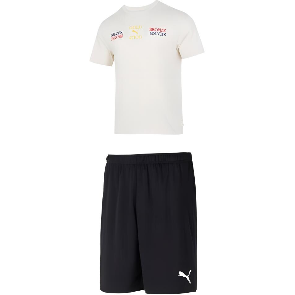 

Мужская повседневная спортивная одежда Puma, цвет Beige /Black