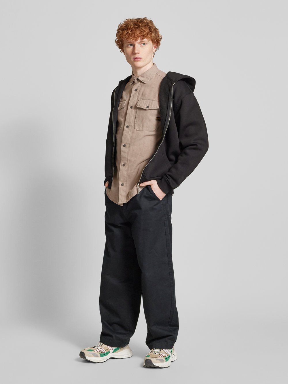 

Рубашка свободного покроя облегающего кроя с нагрудными карманами, модель «Marine» G-Star Raw, хаки