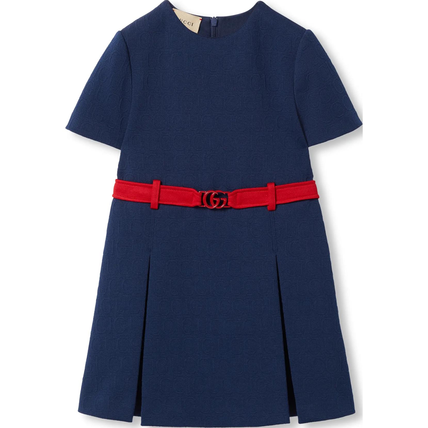 

Детское платье с круглым вырезом, умеренно короткое GUCCI, marine синий