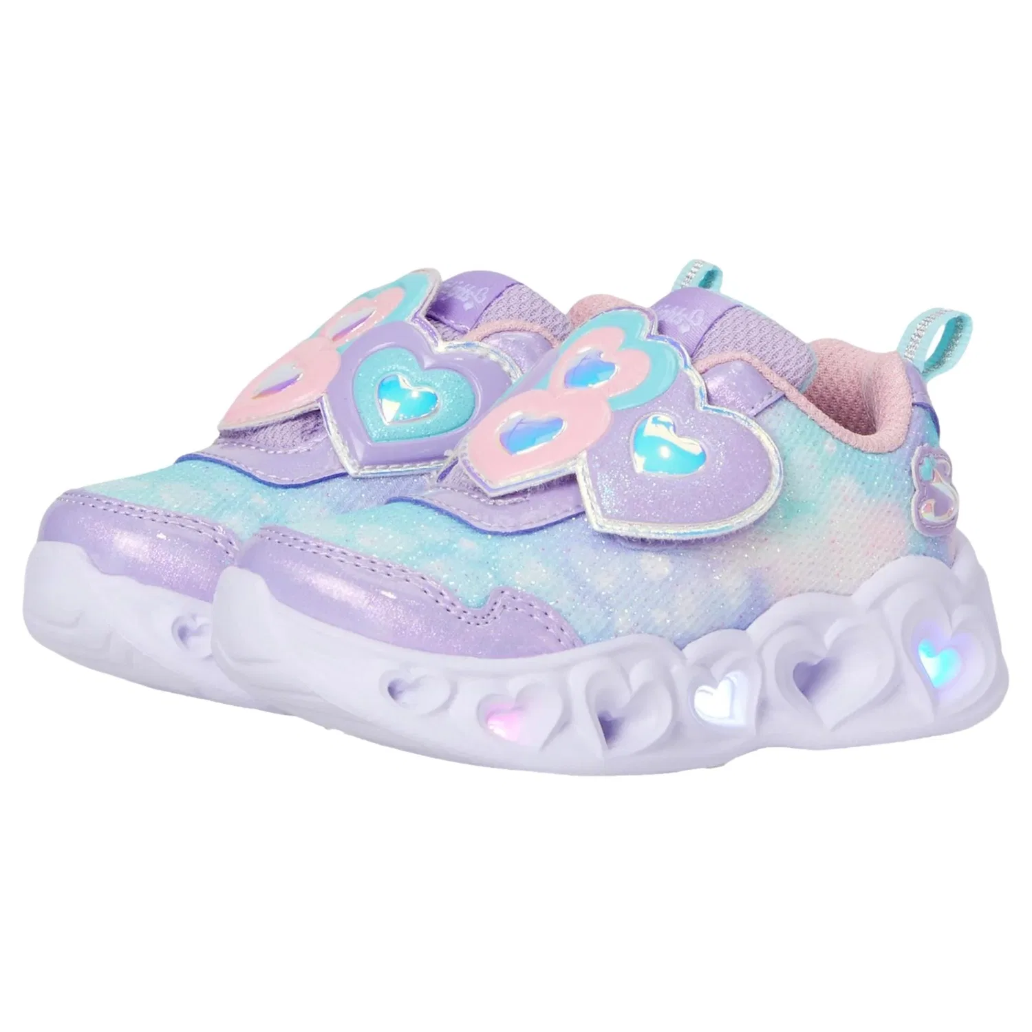 Детские кроссовки Skechers Heart Lights - Lovin Reflection, лавандовый/светло-розовый — фото 4